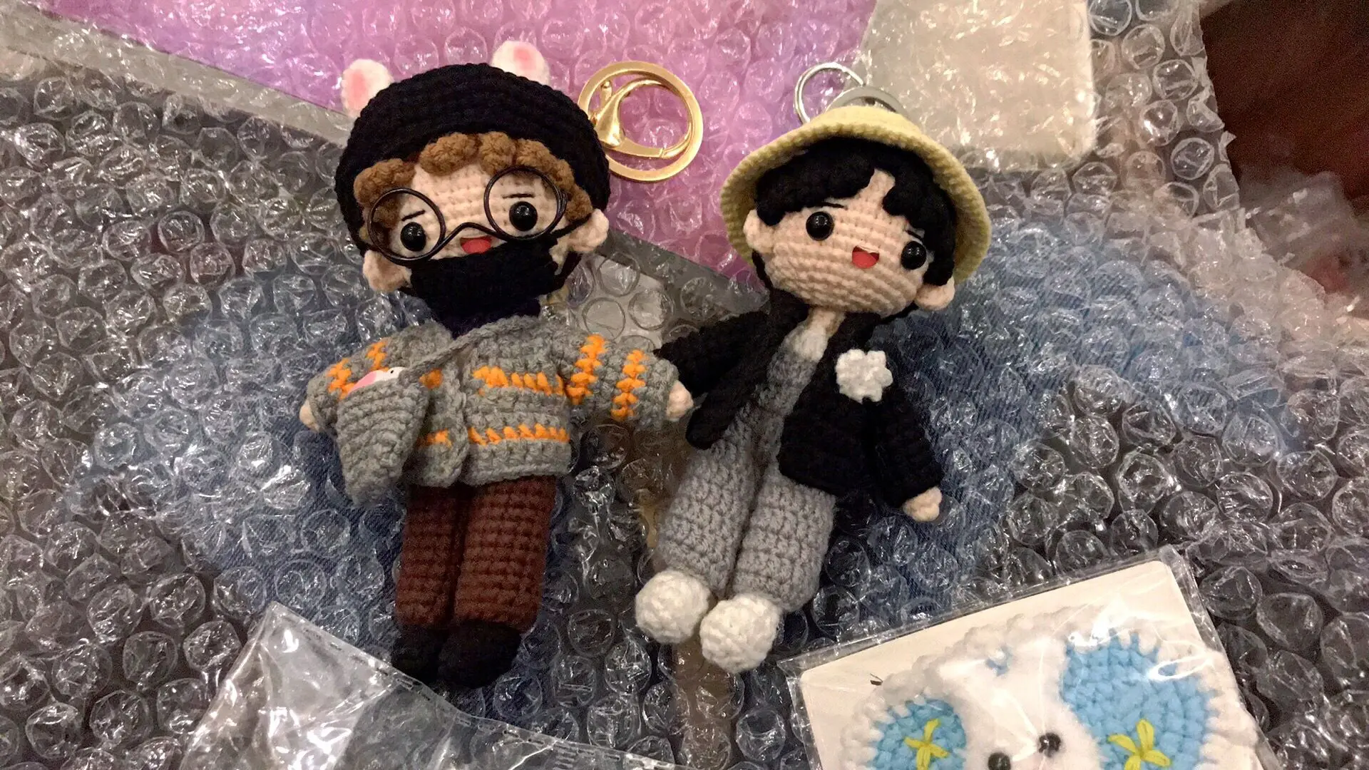 Boneka Wol Rajutan Tangan Wang Yibo Xiao Zhan, Patung Rajutan Tangan Boneka Rajutan Tangan Buatan Khusus Xiao Zhan