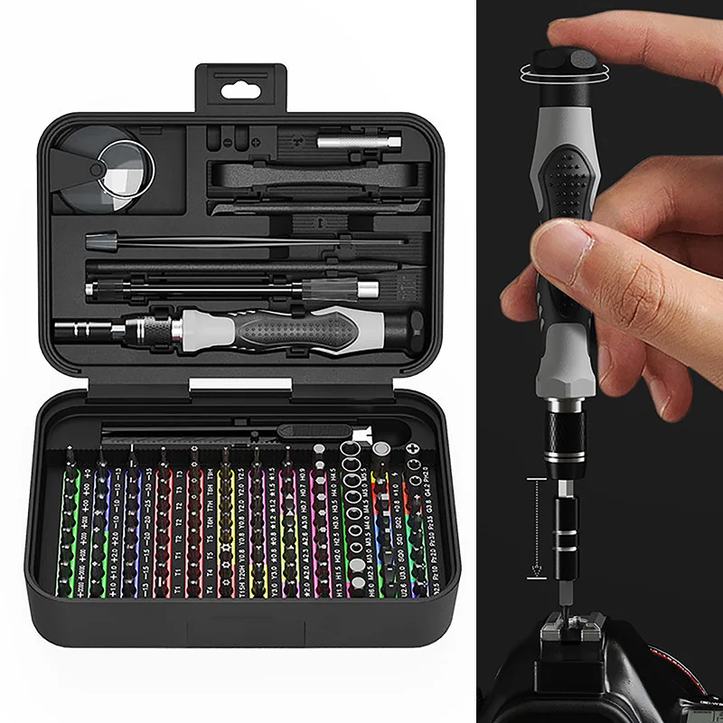 

132Pcs/Set Screwdriver Set Precision Phillips Slotted Hex Screw Bits Multi-function Manual Dismantling Screwdriver Hand Tool Set