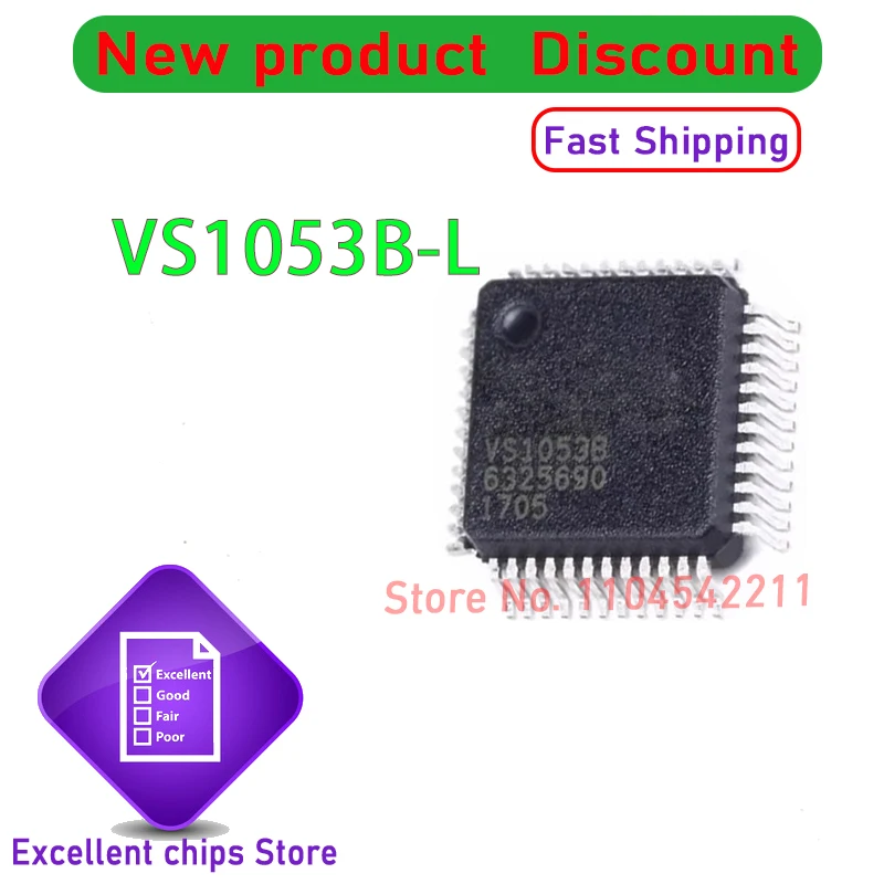 VS1053B-L 5~10pcs/lot  VS1053B VS1053 LQFP48
