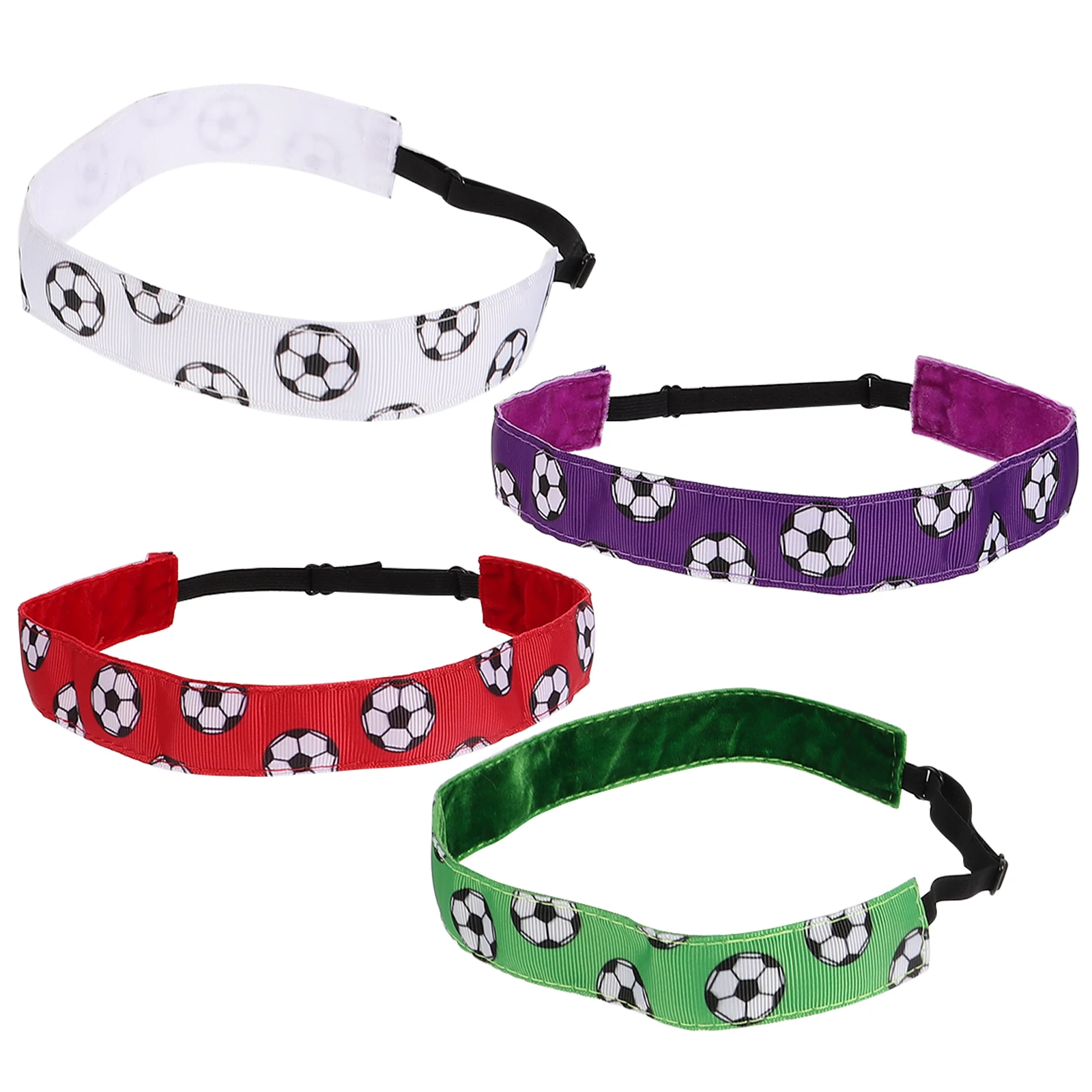 4 قطع من عصابات الرأس الرياضية المرنة بلون الحلوى الممتصة للعرق لليوجا للنساء لتمارين كرة القدم والكرة الطائرة