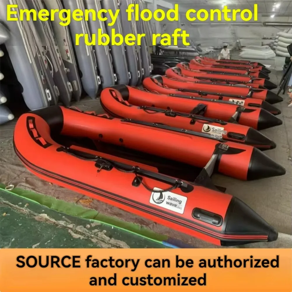 قارب هجومي سميك جديد قابل للنفخ لقارب مطاطي للتحكم في الفيضانات مع ميزات قارب نجاة عالية الوضوح #2