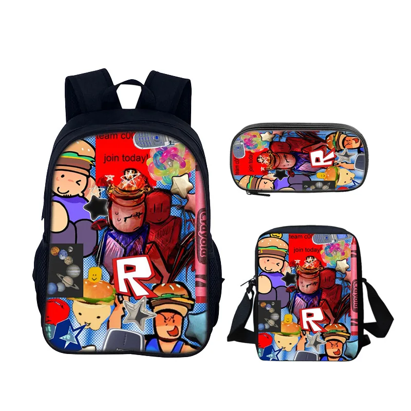 Forsaken Gubby Primary and Secondary School Students Schoolbag Backpack Lunch Bag Pencil Bag School Bag 3pcs/set