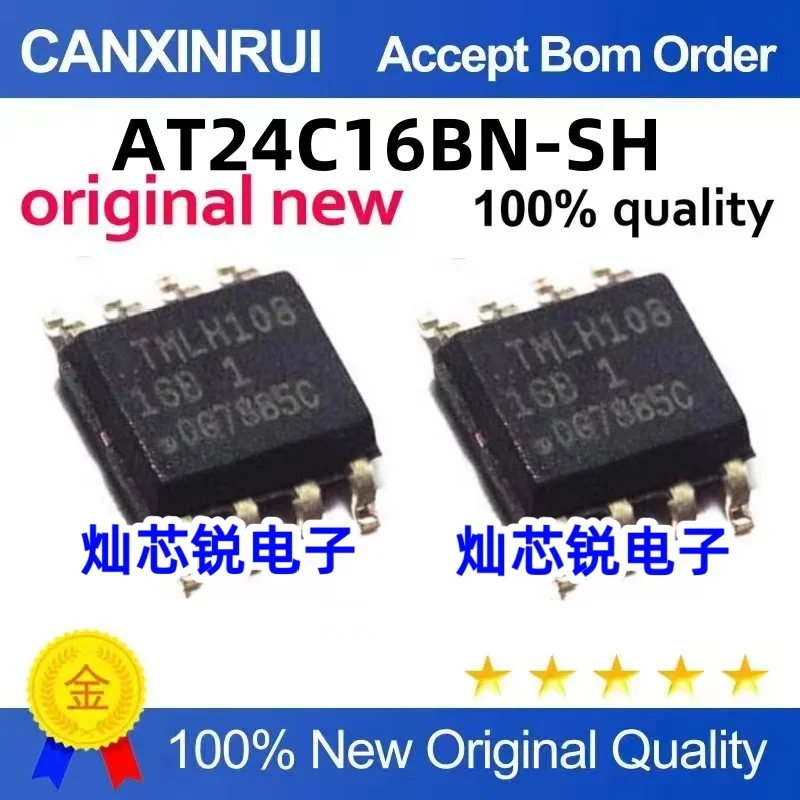 

(5-100 pieces) AT24C16BN-SH-T AT24C16BN-SH AT24C16 silk screen 16B1 SOP8 ATMLH030