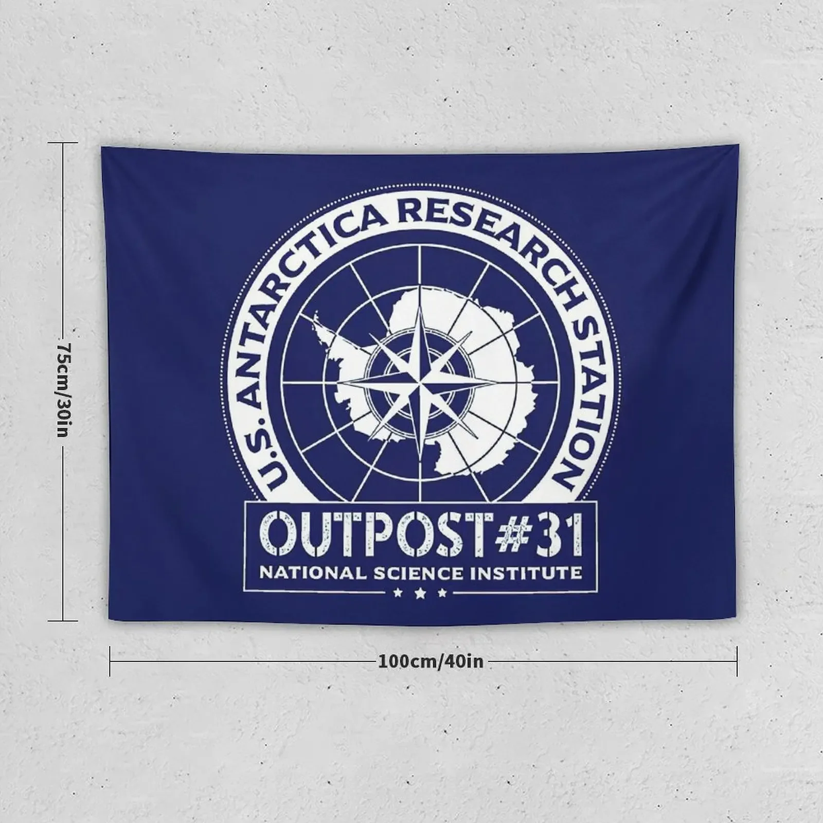 OUTPOST #31 - ANTARTICA RESEARCH STATION - BLUE Tapestry Home Decoration Accessories Decor For Room Tapestry