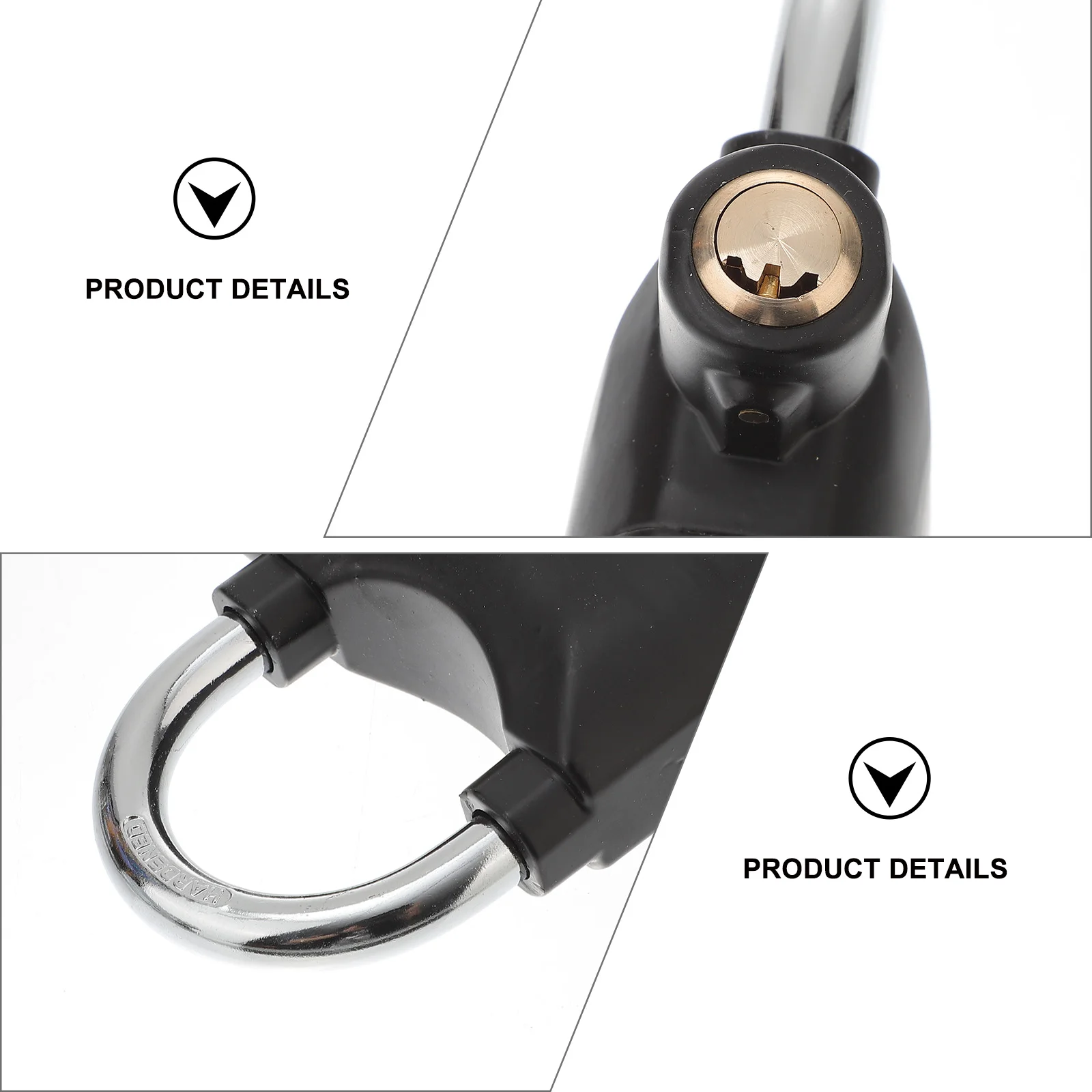 

2 Pcs Bicycle Anti theft Alarm Padlock for Motor Bike Black Security Travel Lock 3 Keys High Quality Aluminum Loud Sound Built