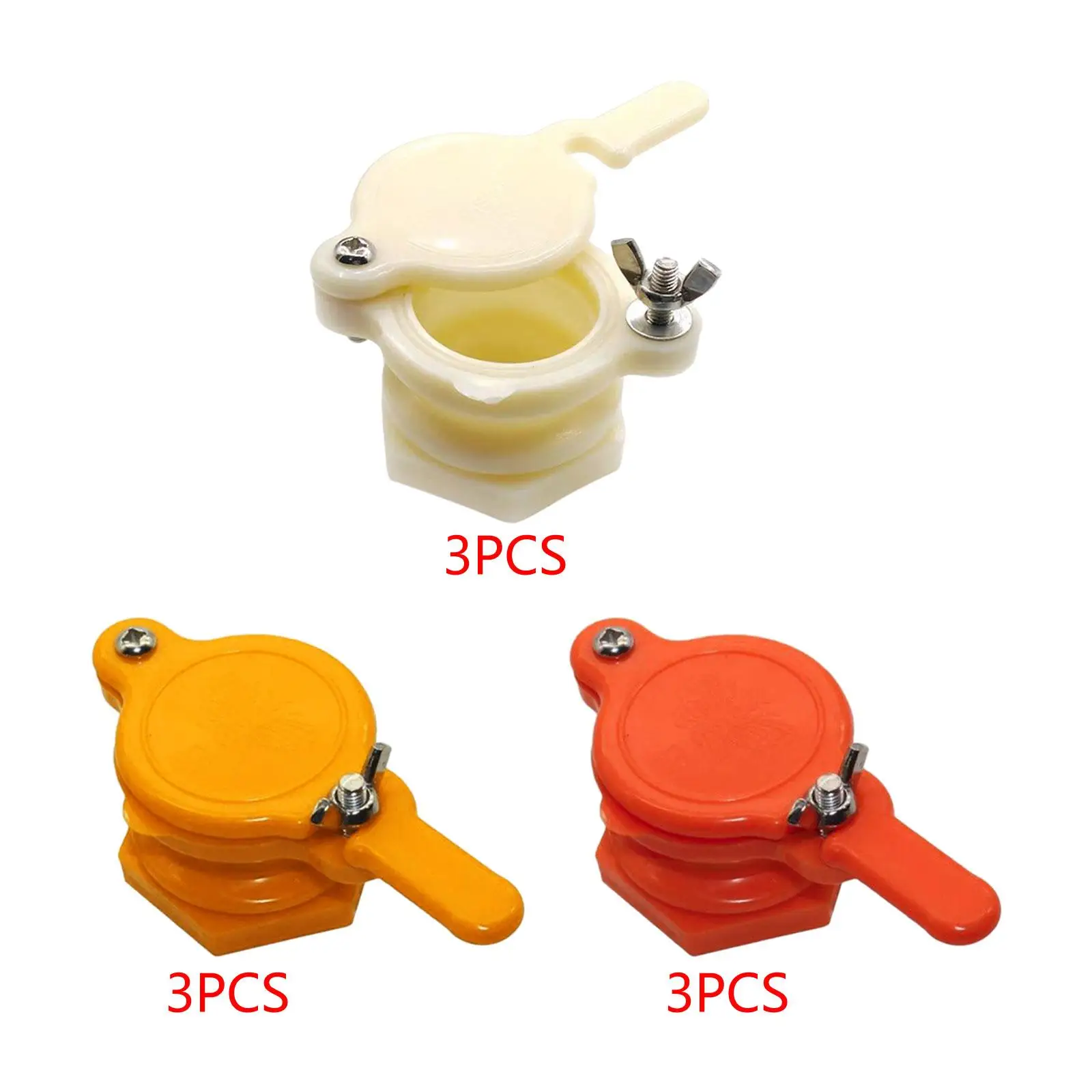 3Pcs Honey Gate Valves Practical Lightweight Honey Extractor Tap Honey Extractor Machine Valves Beekeeper Tool for Yard Farm