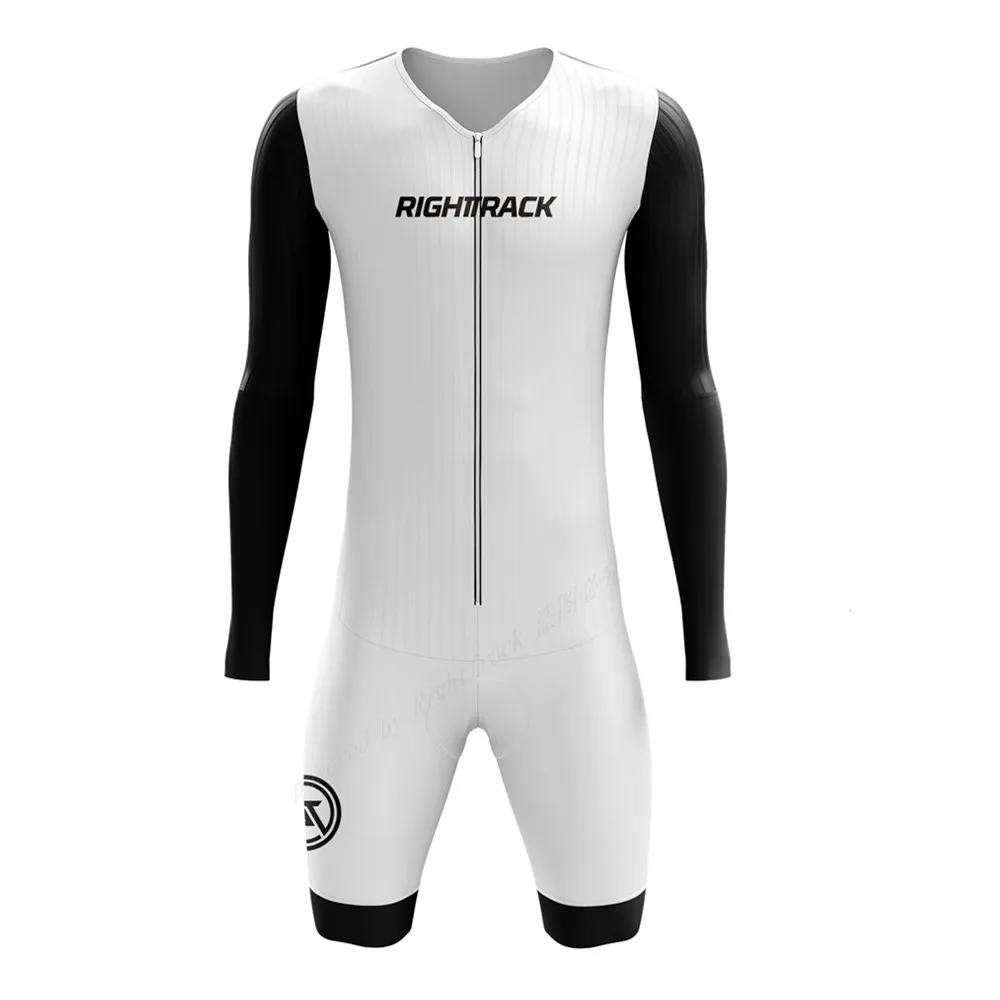 Righttrack Sport Men's Cycling Skinsuit Performance Long Sleeve Quick Dry Uv Protection Speedsuit Trisuit Road Bike Mtb Clothing