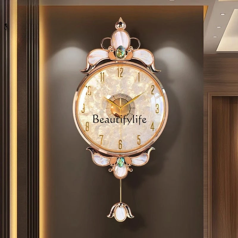 

Light luxury high-end clock living room entrance decorative clock ornament