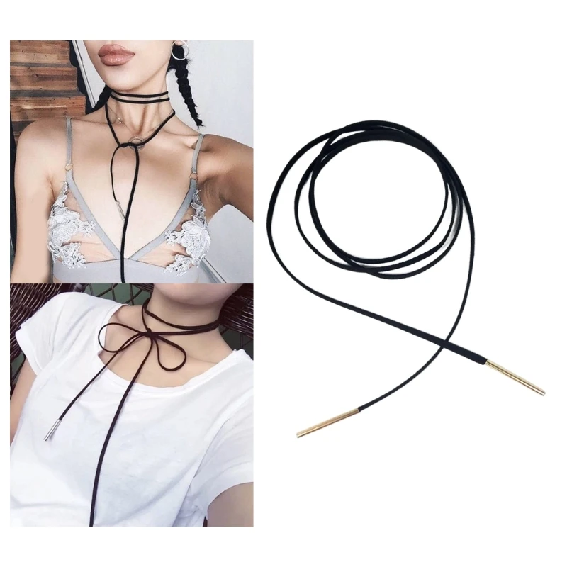 Rope Choker Necklace Velvet Strap Rope Choker Chain for Women Girl Party Jewelry