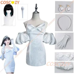 Customized Anime ALIEN STAGE Sua Cosplay Costume White Uniform Outfit Dress Bowknot Halloween Carnival Wig Prop Evening Dress