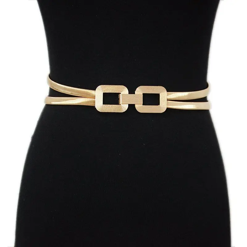 

Double Spring Metal Belt - Adjustable Elastic Waist Cincher for Women, Stretch Corset Belt, Fashion Decorative Waist Chain