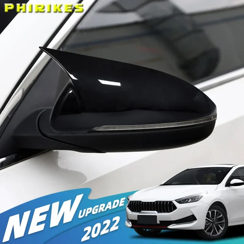 Car Accessories For Kia Forte K3 Cerato 2019~2022 Rearview Mirror Cover Cap Sticker Trim Auto Parts Styling