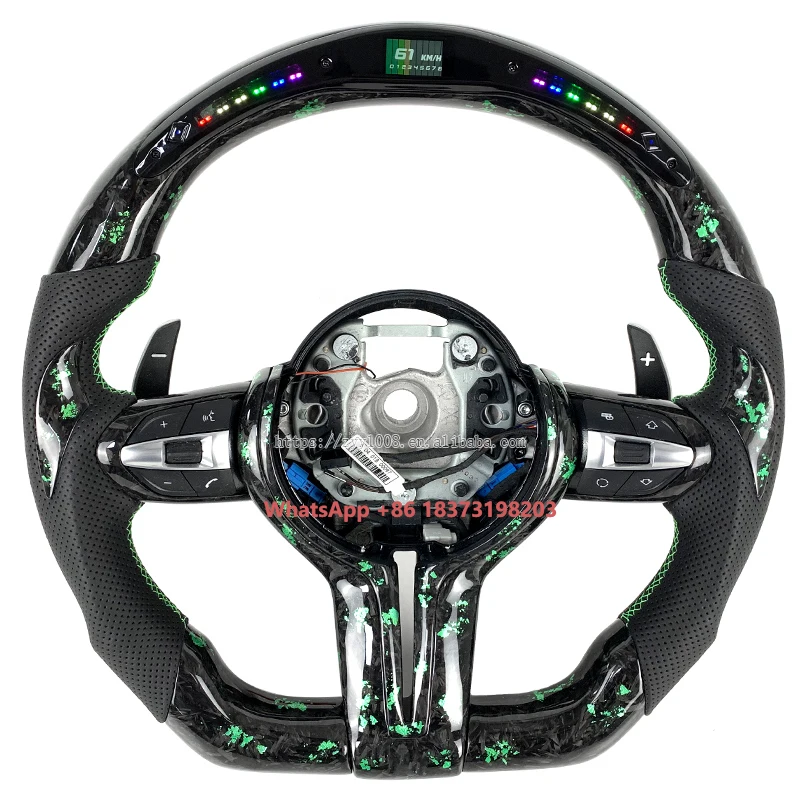 

2012-2024 for M3 M4 M2 X3M X4M F06 F10 F15 F16 F22 F30 F31 F32 F33 Upgrade Forged Carbon Fiber Car Steering Wheel Interior