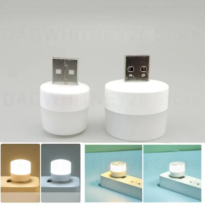 Mini USB Plug Lamp 5V 1W Super Bright Eye Protection Book Light Computer Mobile Power Charging USB piccola luce notturna a LED U26