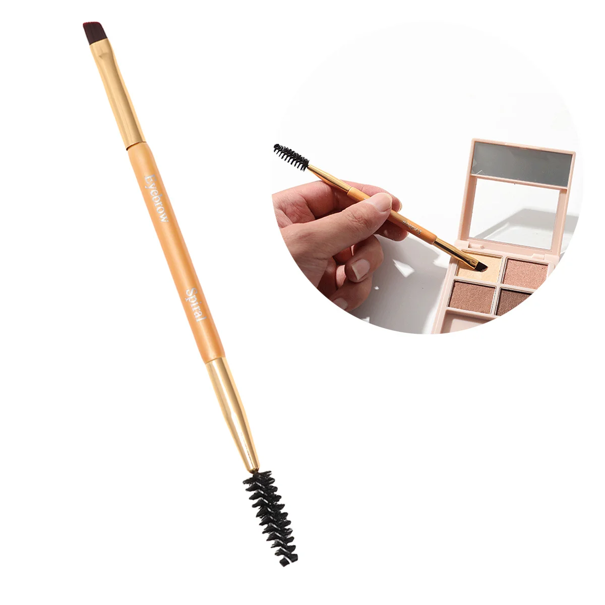 

3pcs Double Ended Eyebrow Brush Professional Makeup Tool Spiral Spoolie For Eyebrow Grooming Mascara Application Beauty Brush