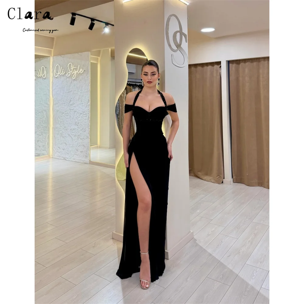

Clara Custom Black Fishtail Side Slit Sweetheart Woman Party Dresses for Luxury Party Prom Dresses 2026 Luxury Prom Formal Dress