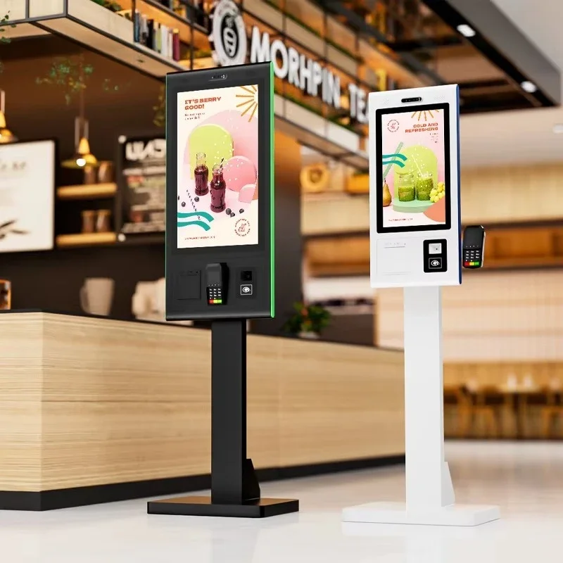 Interactive Self-Order Payment Kiosk Restaurant Automatic Touch Screen Monitoring Cash Register