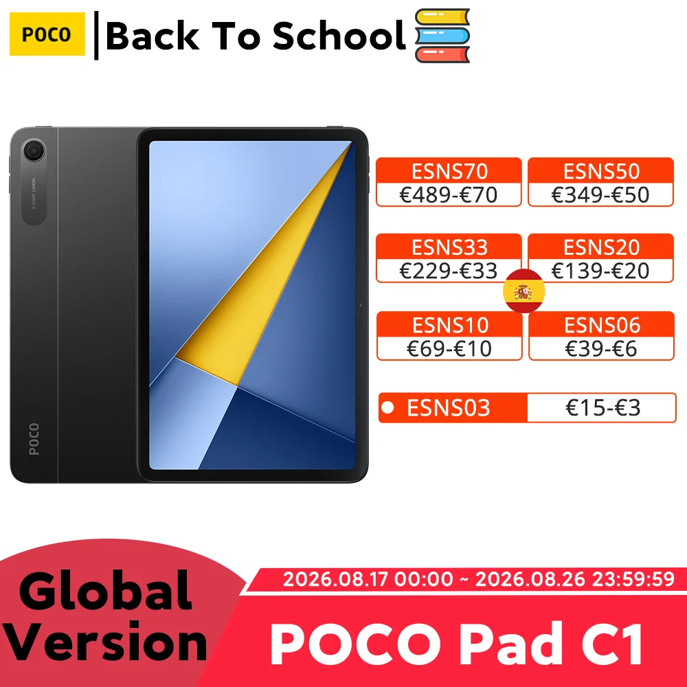 Versión Global POCO Pad C1 64GB 128GB Snapdragon 6s 4G Gen 2 Pantalla de 9.7…