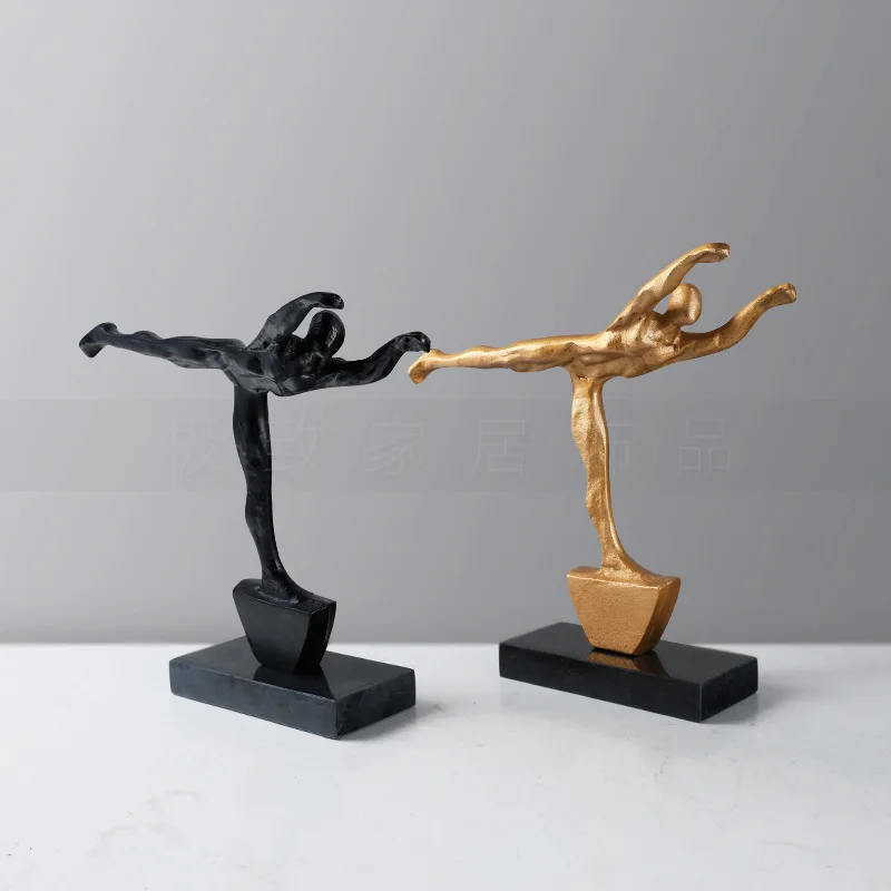 

Modern minimalist cold art figurine ornaments, light luxury home living room desktop decoration metal figurine ornaments