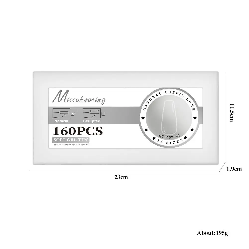 حار 16 أحجام هلام أظافر صناعية نصائح منحني قوس غطاء كامل الأظافر وهمية تمديد لينة الاصطناعي اضغط على الأظافر للنساء الفتيات #6