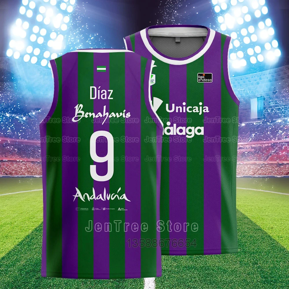 

Spain 2025 Summer Men‘s Basketball Vest Malaga Jersey High Quality Adult/Children's Universal Size TEES Kids Sports T-Shirts