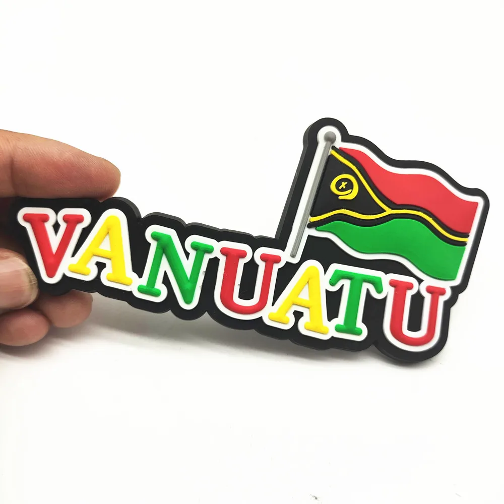 Morocco Vanuatu Jordan India Cancun Rubber Fridge Magnet Tourist Souvenirs  Refrigerator Magnetic Stickers Travel collection