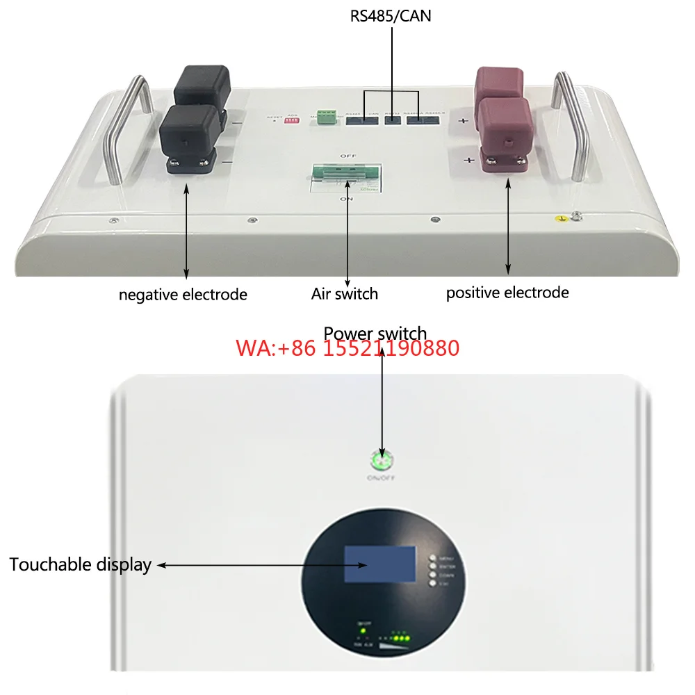 Grade Solar System Stackable Split Home Use Hybrid Grid CAN SMS 51.2V LiFePO4 Battery BMS Protection 300Ah Capacity 15Kwh-30Kwh