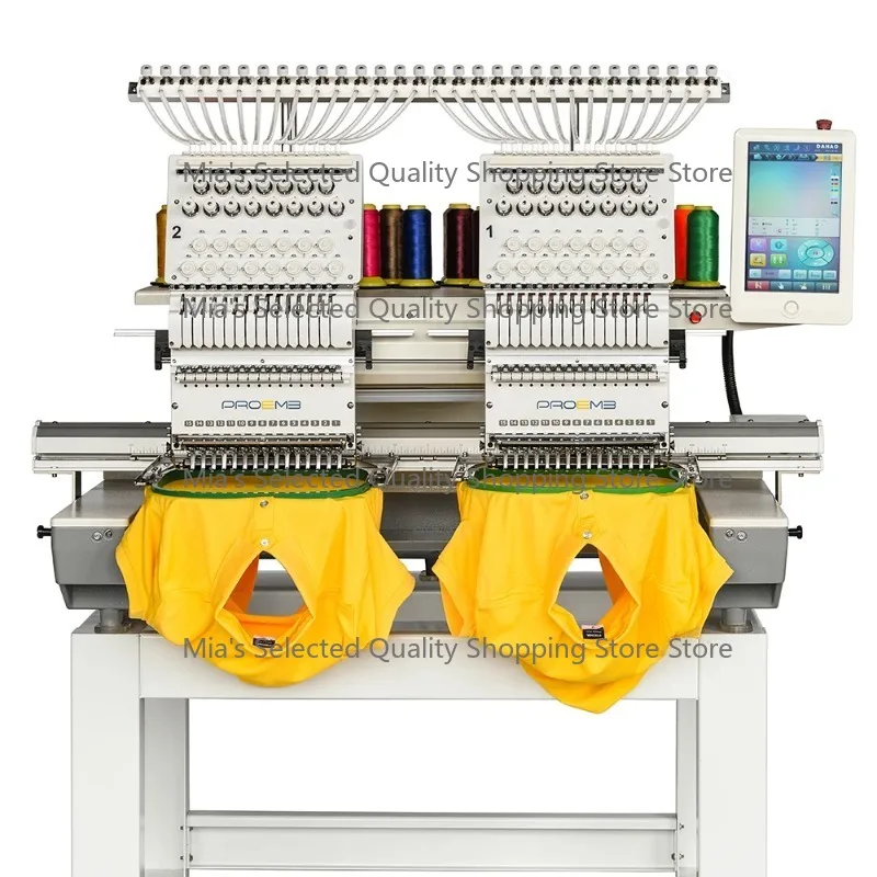 Low MOQ 2-Head Computerized Embroidery Machine Hot Sale In USA For Home Use Hotels Garment Shops Manufacturing Plants