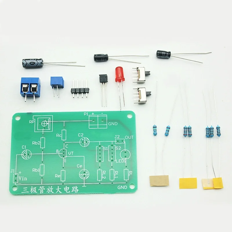 1pcs Single tube low frequency amplifier circuit kit triode common emitter amplifier circuit electronic production DIY