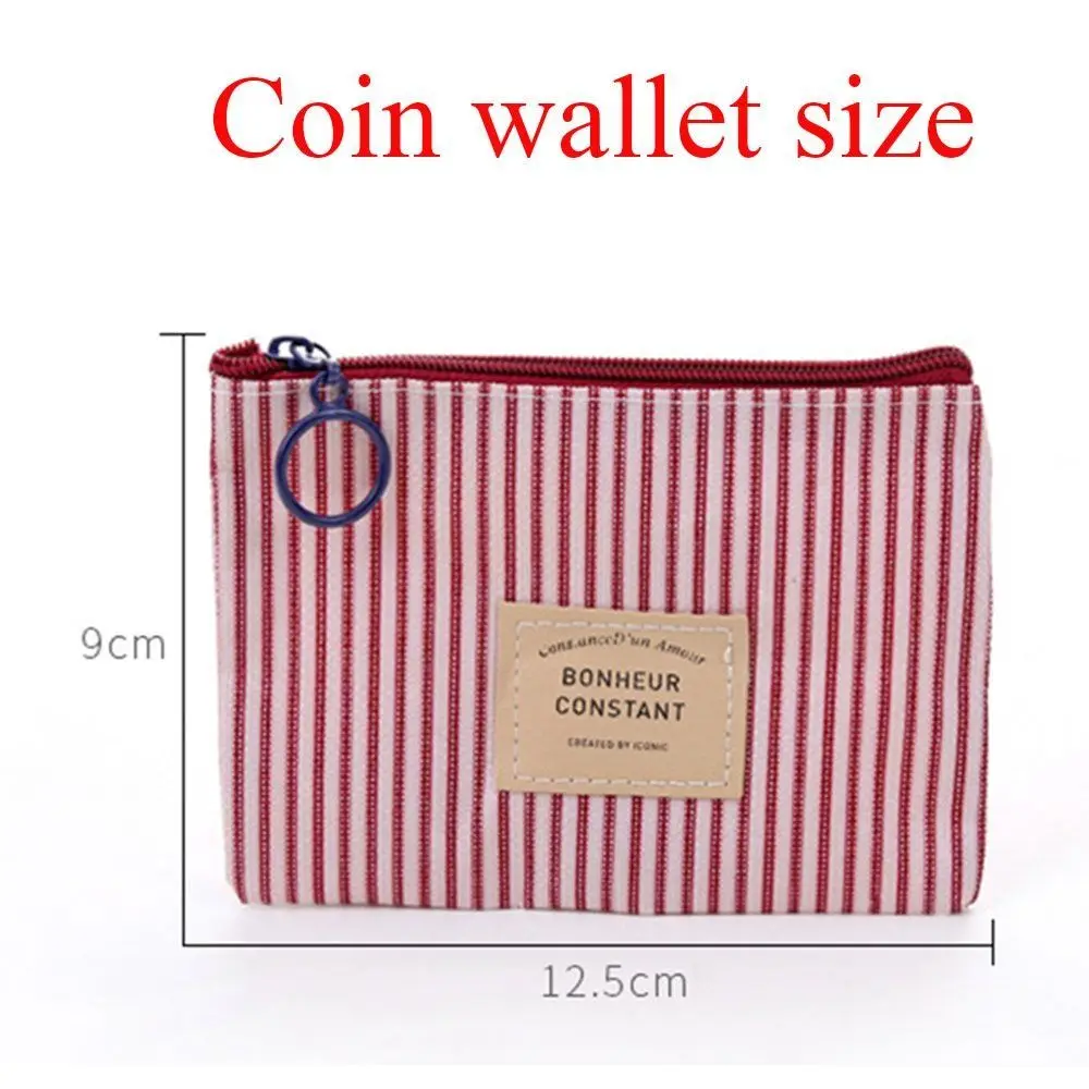 Durable Canvas Coin Bag Mini Cosmetic Bag Sanitary Napkin Storage Bag Women Girls