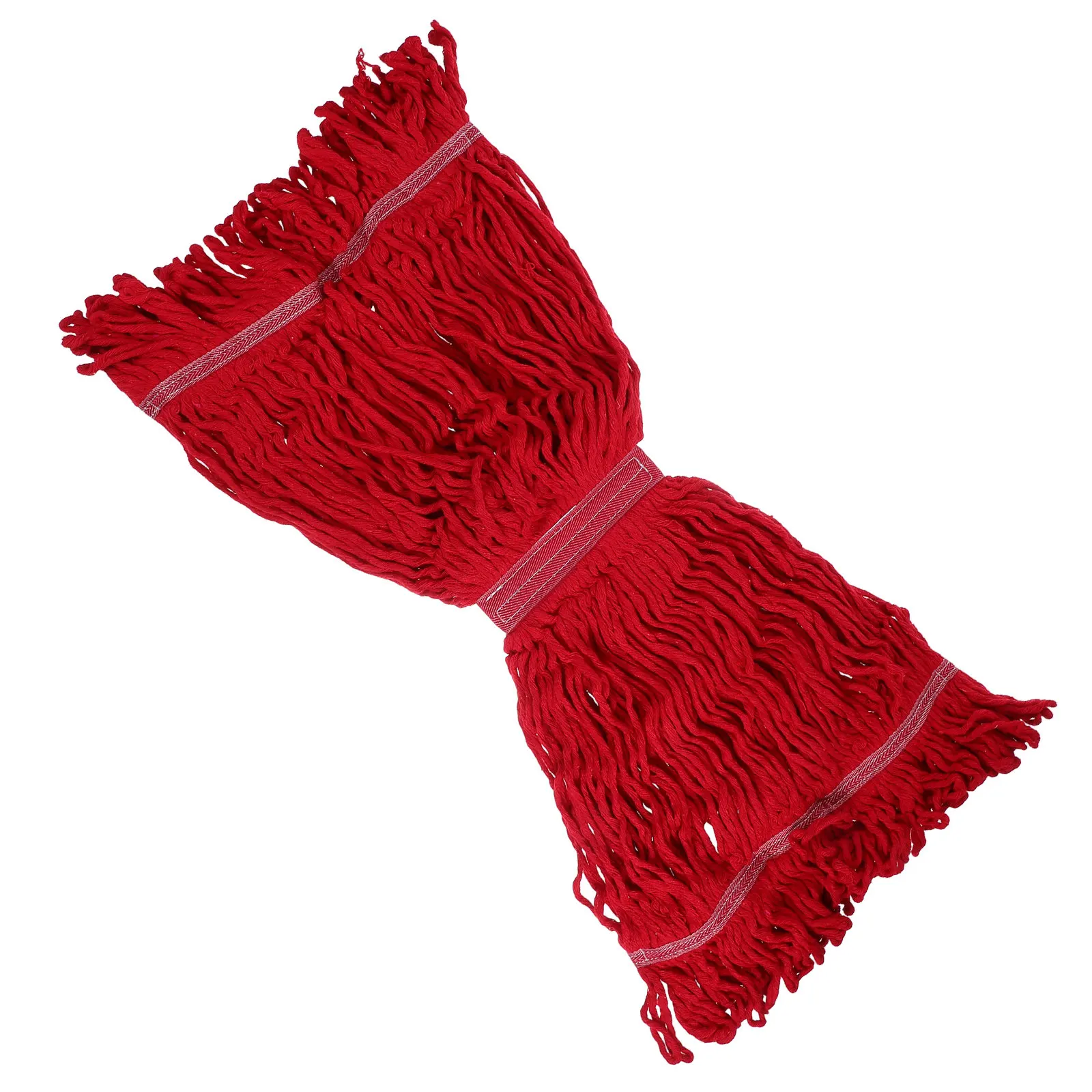 2Pcs Cotton String Mop Head Replacement Heavy Duty Absorbent Washable Detachable Mop Refill for Wet Cleaning Kitchens Bathrooms