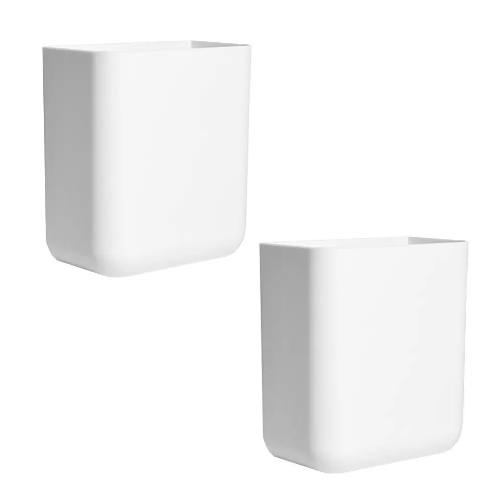 2Pcs Remote Control Storage Boxes Wall-Mounted ABS Punch- Phone Holder Organizer Compact Space-Saving Racks