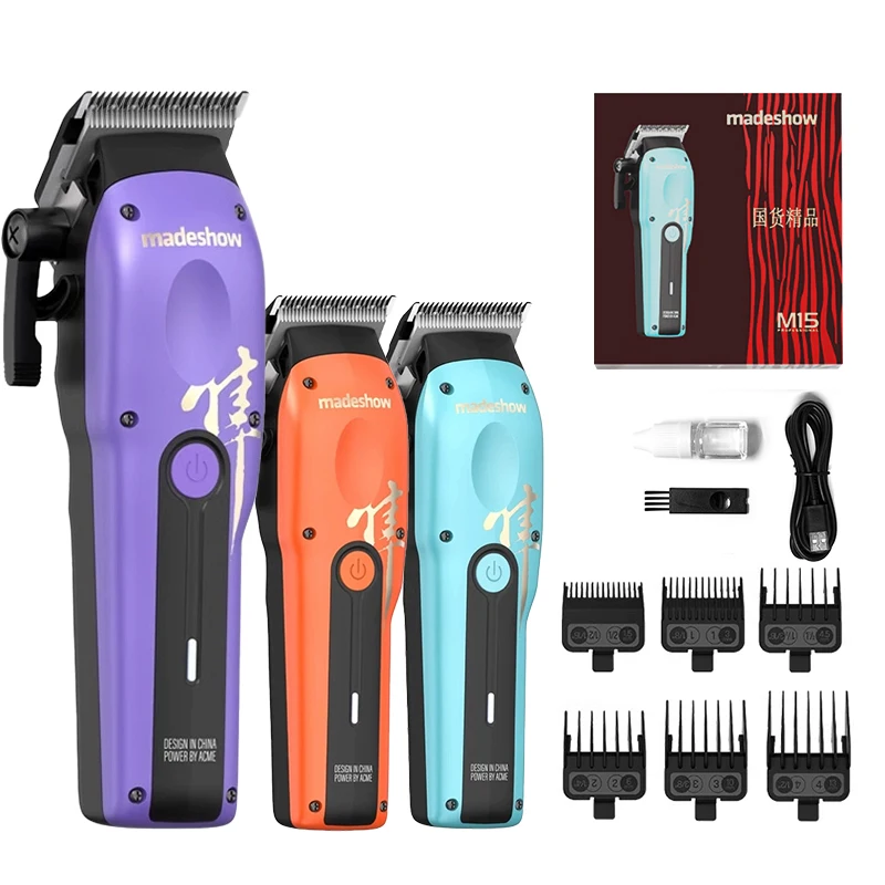 ماكينة قص الشعر M15 Madehsow الاحترافية، ماكينة قص الشعر 7000 دورة في الدقيقة للحلاقين، ماكينة قص الشعر