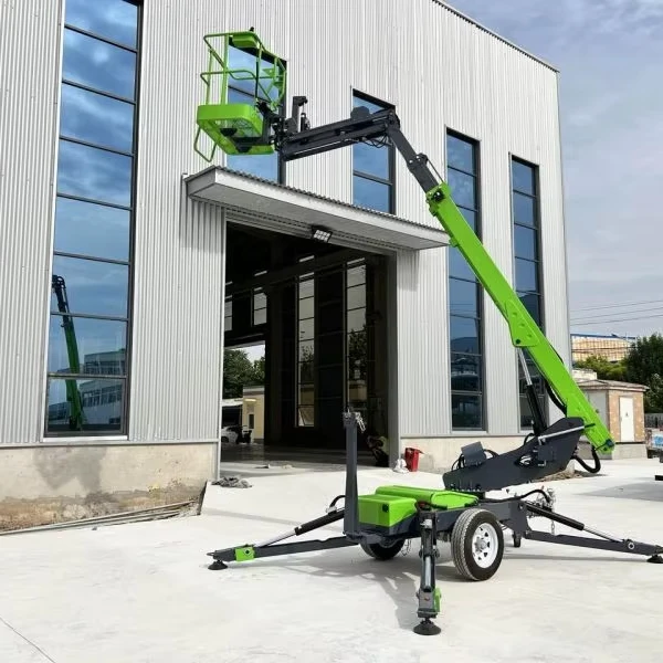 14M & 16M Trailer Mounted Boom Lift Hydraulic Man Articulating Aerial Platform Spider Telescopic Spider Aerial Platform