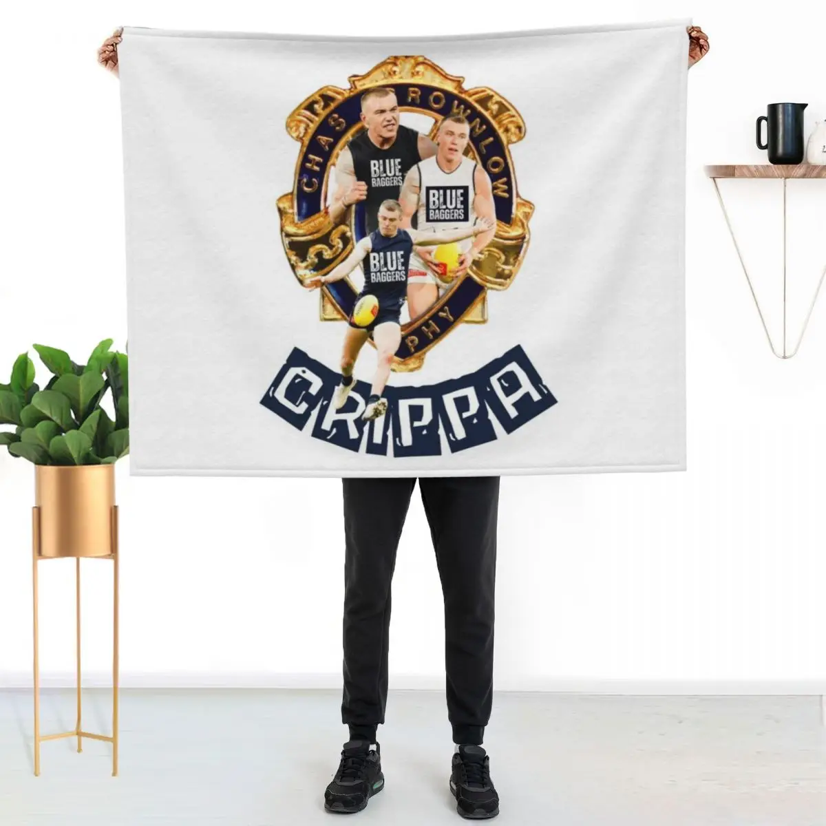 Patrick Cripps Brownlow Medalist Carlton Football Club Throw Blanket Weighted Soft Plush Plaid Nap Kid'S Blankets