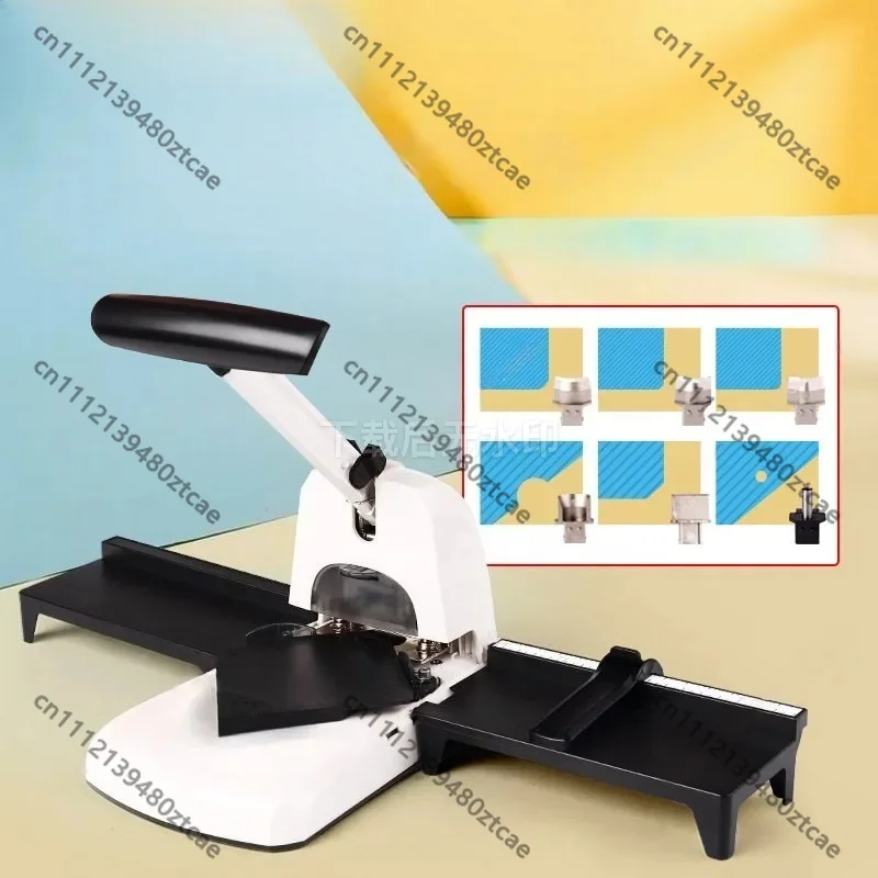 

100-Sheet Heavy Duty Corner Rounder, 6-Blade Manual Punch Trimmer, Multifunctional Office Cutter Tool