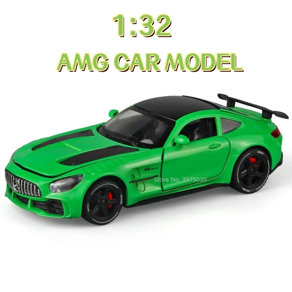 

Масштаб 1/32, спортивный автомобиль, литый под давлением металлический сплав, модель со звуком, фотомагнитная дверь, открывается, коллекционная игрушка для детей, подарки