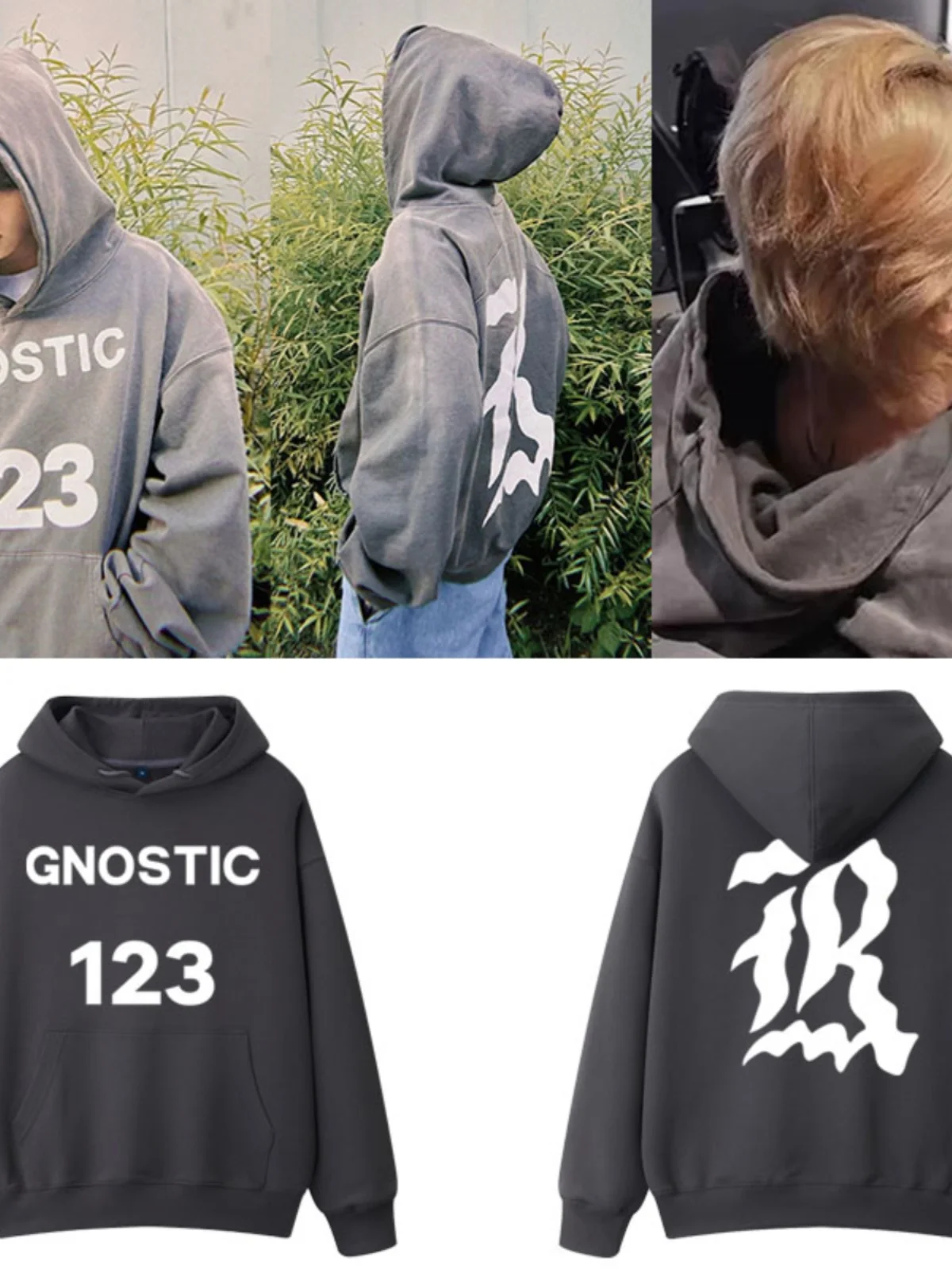 

BULLET-PROOF Min Couple Hoodie Fce-Lined Oversized Sweatirt Men's Casual Spring Autumn Winter Hooded Sweatirt