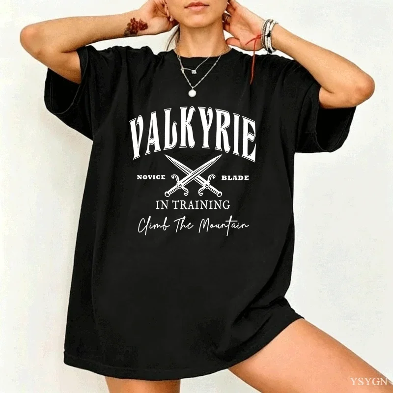 Valkyrie Training Graphic T Shirts Men Women Cintage Acotar T-shirt Bookish Reader Tshirt Cotton Short Sleeve Couple Tees