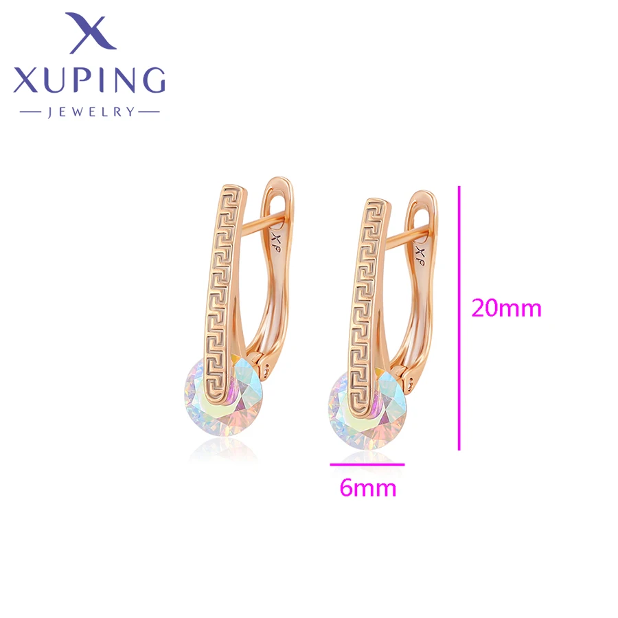 Xuping Jewelry Fashion Popular Trendy Style Earrings Gold Color Earring for Women Stone X000022965