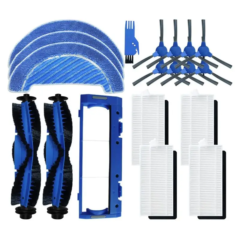 AEE4-For Conga 1090 1790 Titanium Ultra Vacuum Cleaner Main Side Brush Filter Mop Brush Cover Parts Accessory Kit