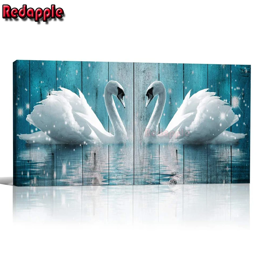 Swan Lake Animal Diamond Painting Kit, Full Mosaic, Cross Stitch, Embroidery Rhinestone, Wall, Home Decor, DIY, 5D, New Arrival