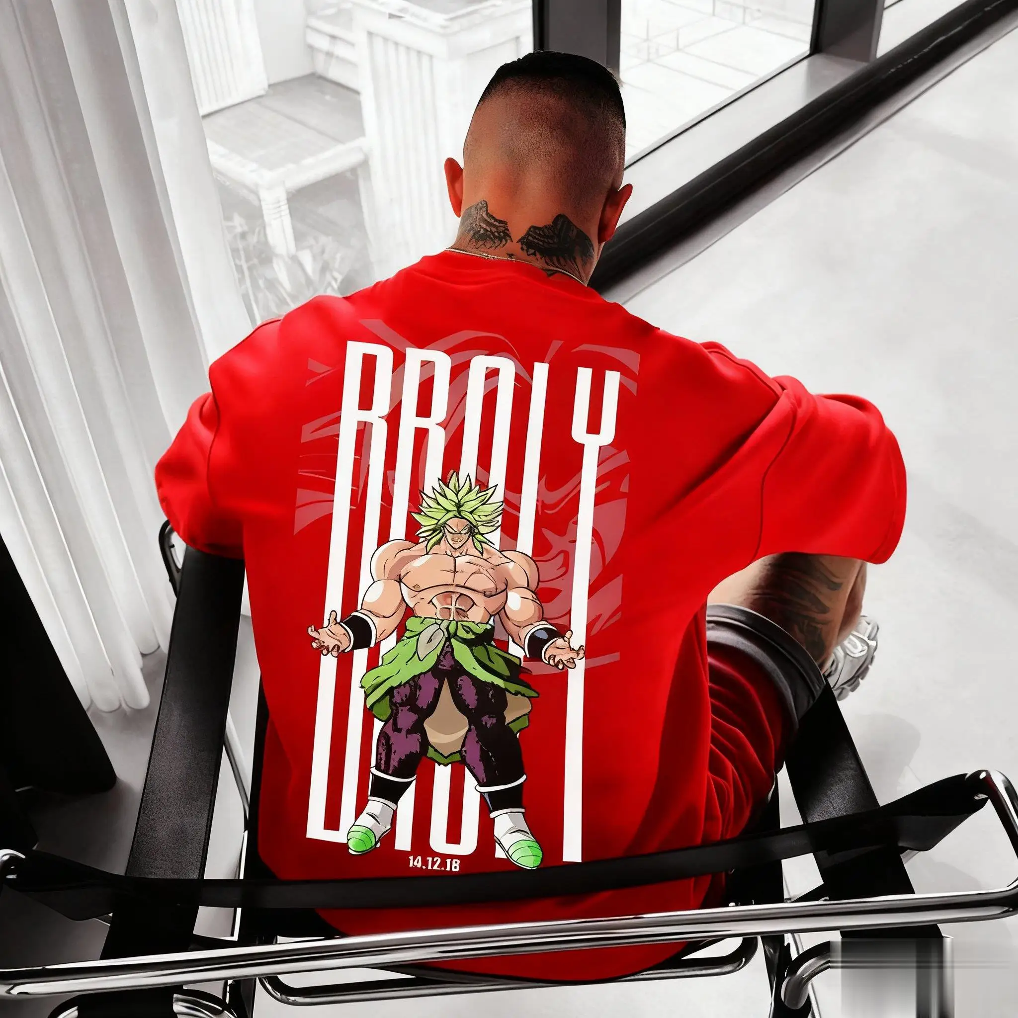 

Мужская футболка большого размера Dragon Ball Broly в стиле аниме, уличная одежда, летний модный повседневный топ, хлопковая футболка с короткими рукавами и графическим принтом, унисекс