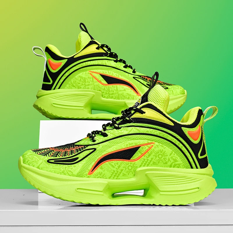 

Новая осенняя амортизирующая детская спортивная обувь на шнуровке, противоскользящие балансировочные кроссовки, модная и универсальная повседневная обувь