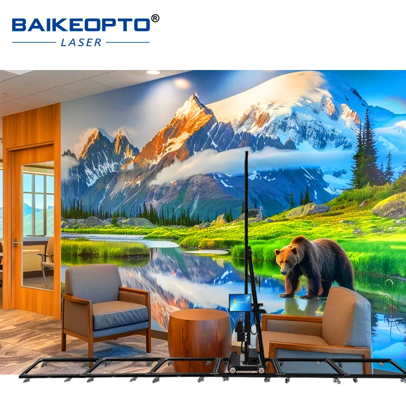 Mesin Pengecatan Otomatis Stiker Dinding Dinding Mesin Lukis Printer Inkjet Dinding