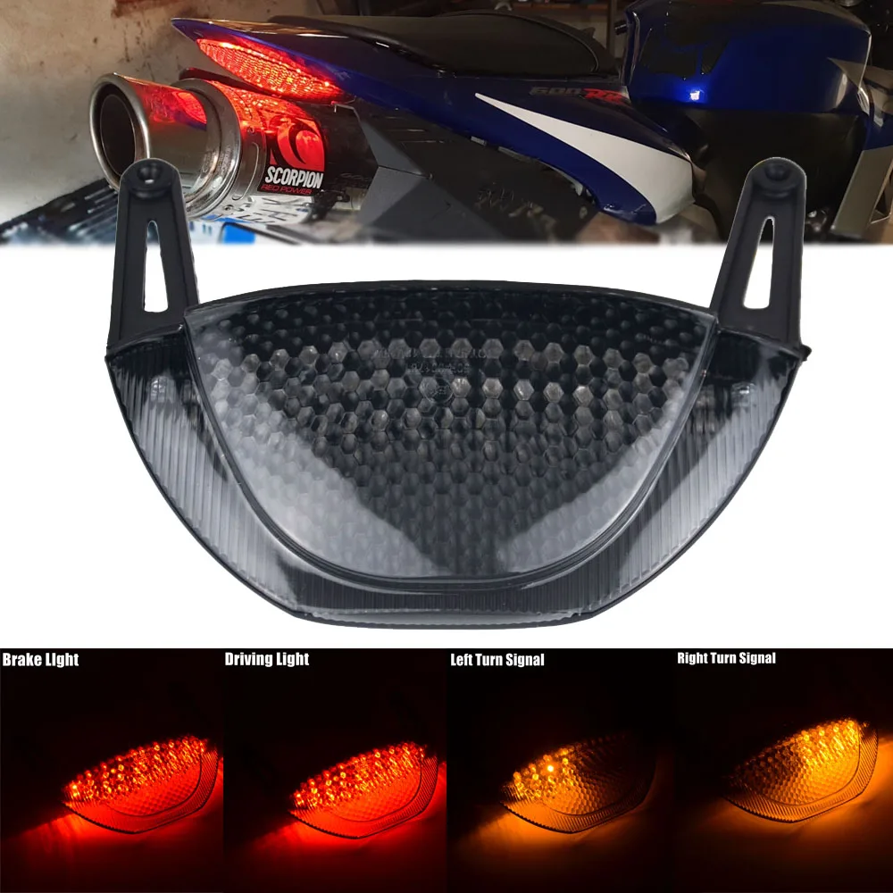 For Honda CBR600RR CBR 600 RR 2007 2008 2009 2010 2011 2012 Rear Tail Light Brake Turn Signals Integrated Motorcycle LED Light