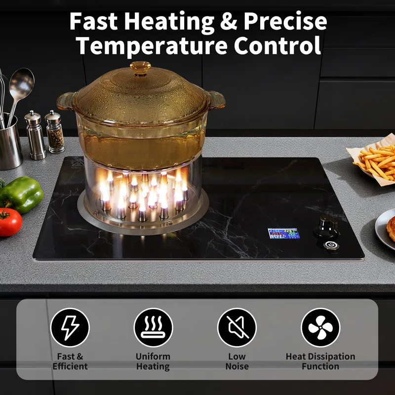 110V 220V Electric Flame Stove Embedded Electric Stove Plug in and There Will Be an Open Flame