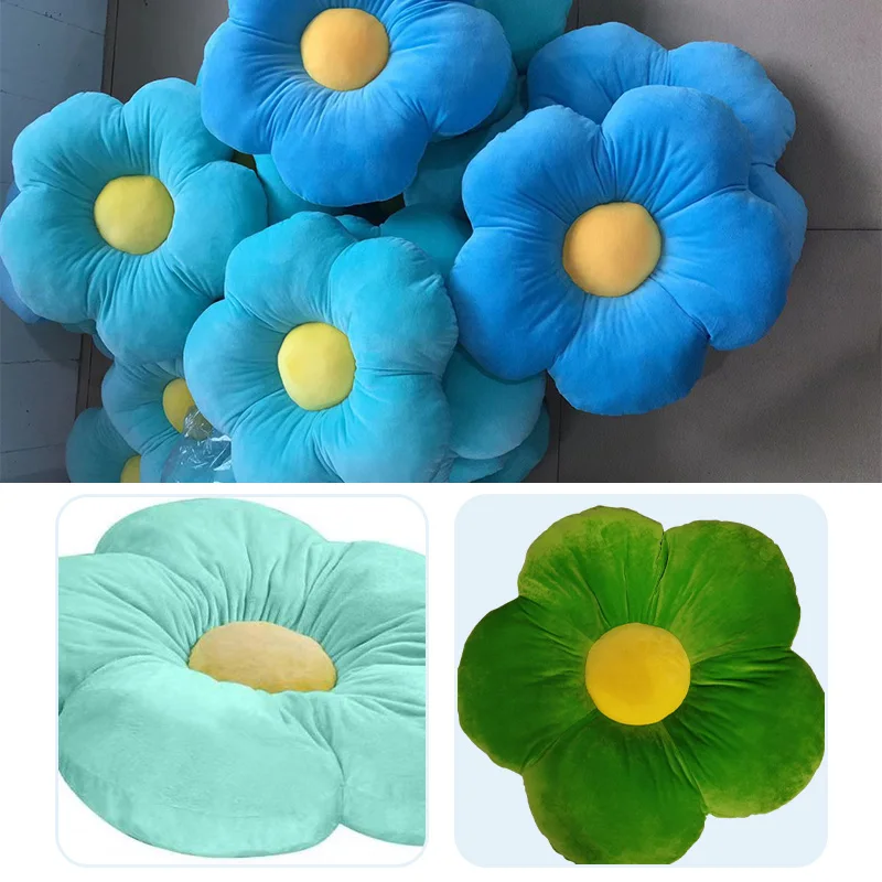 Flower Plush Seat Cushion Throw Pillow Soft Cartoon Office Living Bedroom Decor Pillows Mat Sofa Cushions Birthday Gifts for Kid