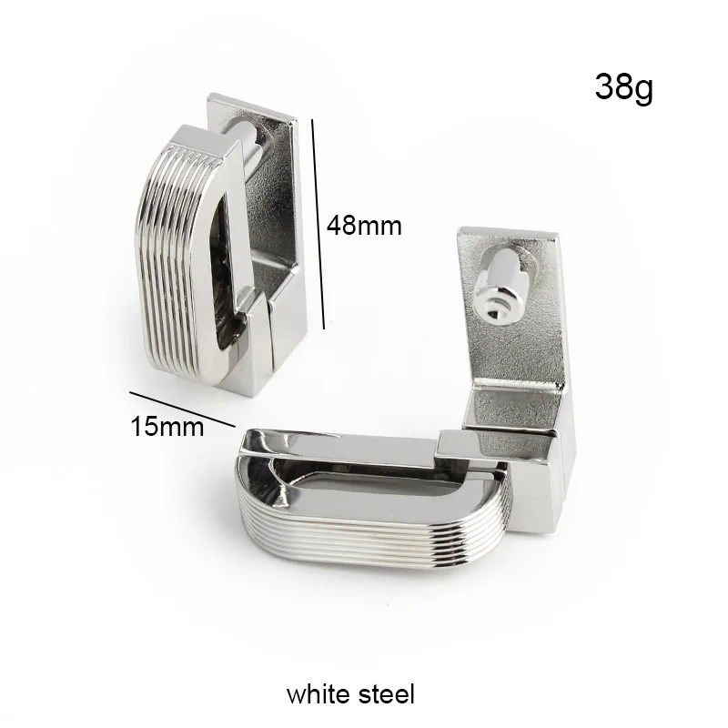 5-10-30Sets White Steel Metal Clasp Turn Locks For Bag Handbag Shoulder Purse Closure Twist Lock Decorative Hardware Accessories