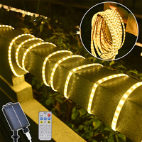 Solar Strip Lights Outdoor 300cm/500cm/1000cm Light Strip with Remote Control Waterproof Solar Garden Lights for Yard Decor